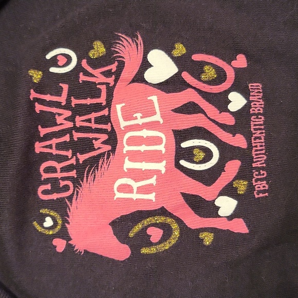 NWT "Crawl,Walk,Ride" black onesie/bodysuit with attached tutu - Picture 3 of 3